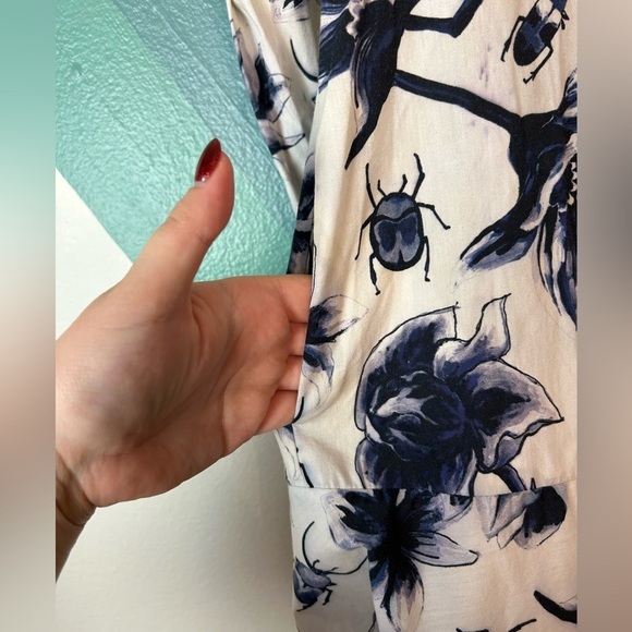 Osman Printed Suzie Floral Button Front Dress US 6 - Picture 5 of 12